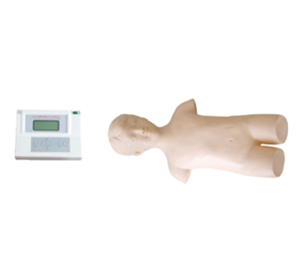 Child abdominal palpation and auscultation computer simulator